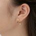 Geometric Layers Star Zirconia Stud Earring 40200504