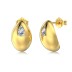 Bean Waterdrop Zirconia Stud Earring 40200505