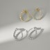 U Shape Zirconia Geometric Stud Earring 40200508