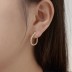 U Shape Zirconia Geometric Stud Earring 40200508