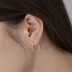 U Shape Zirconia Geometric Stud Earring 40200508