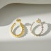 U Shape Zirconia Geometric Stud Earring 40200508