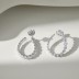 U Shape Zirconia Geometric Stud Earring 40200508