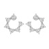 Heart Flower Zirconia Stud Earring 40200509