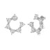 Heart Flower Zirconia Stud Earring 40200509