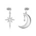 Star Moon Zirconia Stud Earring 40200510