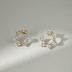 Waterdrop Zirconia Flower Stud Earring 40200511