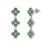 Zirconia Flower Tassel Stud Earring 40200512