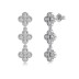 Zirconia Flower Tassel Stud Earring 40200512