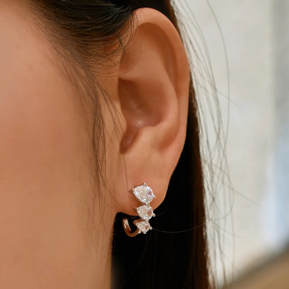 Waterdrop Zirconia Stud Earring 40200513 - image1