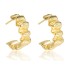 Geometric Wave Curve Stud Earring 40400039