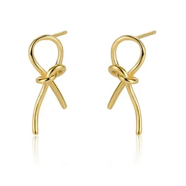 Geometric Bow Knot Stud Earring 40400041