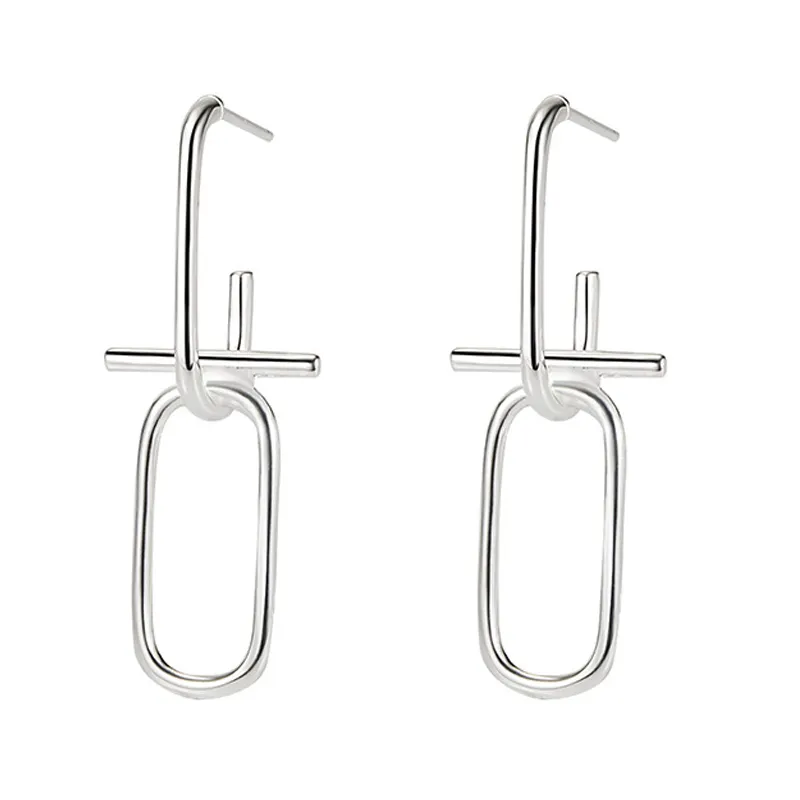 Geometric Rectangle Stud Earring 40400046