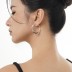 Geometric Mobius Black Silver Stud Earring 40400055