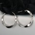 Geometric Mobius Black Silver Stud Earring 40400055