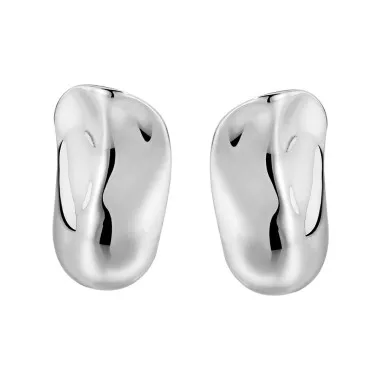 Geometric Polished Pearl Stud Earring 40400057