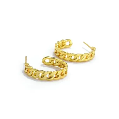 Unqiue Hollowed Chain Stud Earring 40400064