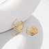 Hollow Leaves C Shape Stud Earring 40400068