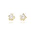 Two Tones Blooming Flowers Stud Earring 40400073