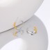 Two Tones Minimalist C Shape Stud Earring 40400074