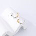 Two Tones Minimalist C Shape Stud Earring 40400074