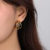 Three Rows Round Shape Stud Earring 40400075