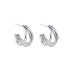 Three Rows Round Shape Stud Earring 40400075