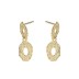 Metal Rough Oval Stud Earring 40400076