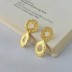 Metal Rough Oval Stud Earring 40400076