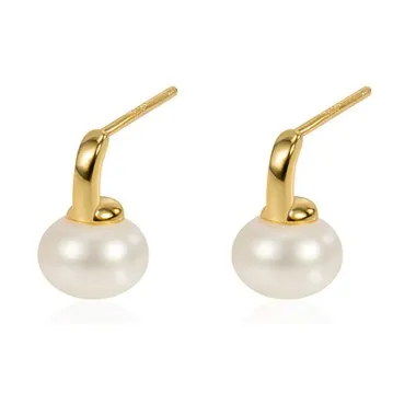 Minimalist Baroque Pearl Stud Earring 40500007