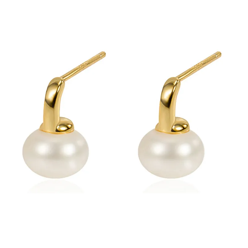 Minimalist Baroque Pearl Stud Earring 40500007