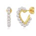 Love Heart Pearls Stud Earring 40500014