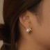 Zirconia Bow Pearls Stud Earring 40500015