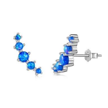 Unique Blue Opal Stud Earring 40700039