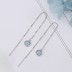 Box Chain Zirconia Eyes Thread Through Earring 50500004