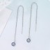 Box Chain Zirconia Eyes Thread Through Earring 50500004