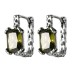 Vintage Hammer Pattern Zirconia Hoop Earring 60200114