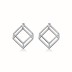 Geometric Hollow Cube Hoop Earring 60200115