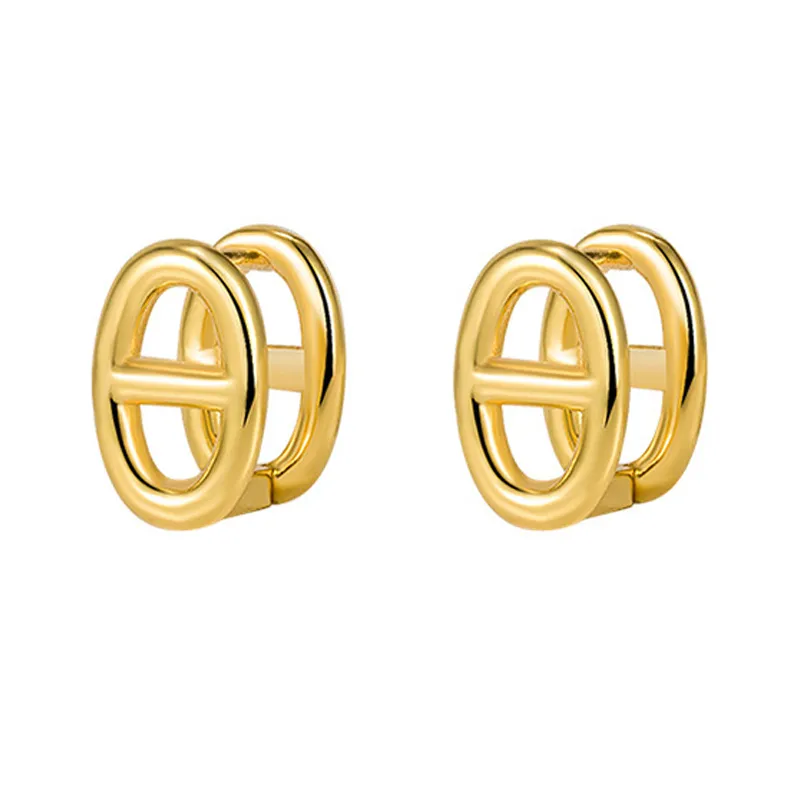 Geometric Hollow Hoop Earring 60200122