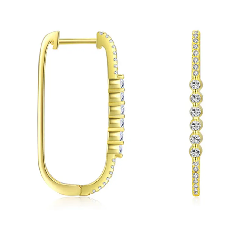 5A Zirconia U Hoop Earring 60200124