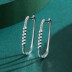 5A Zirconia U Hoop Earring 60200124