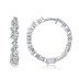 Irregular Zirconia Hoop Earring 60200125