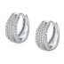 Shiny Rows Zirconia Hoop Earring 60200127