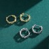 Zirconia Chain Link Hoop Earring 60200130