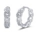 Zirconia Chain Link Hoop Earring 60200130