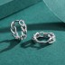 Zirconia Chain Link Hoop Earring 60200130