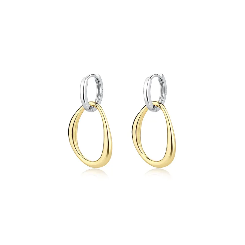 Geometric Linked Circles Hoop Earring 60200137