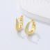 Satin Polish Zirconia Hoop Earring 60200138