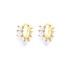 Elegant Shell Beads Zirconia Hoop Earring 60200144