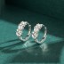 Irregular Zirconia Hoop Earring 60200150